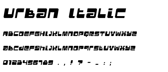 Urban Italic font